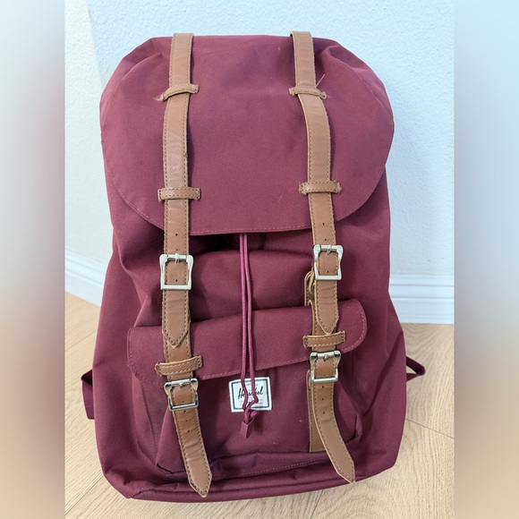 Herschel Supply Co Little America Backpack Windsor Wine Red Laptop - Picture 9 of 9